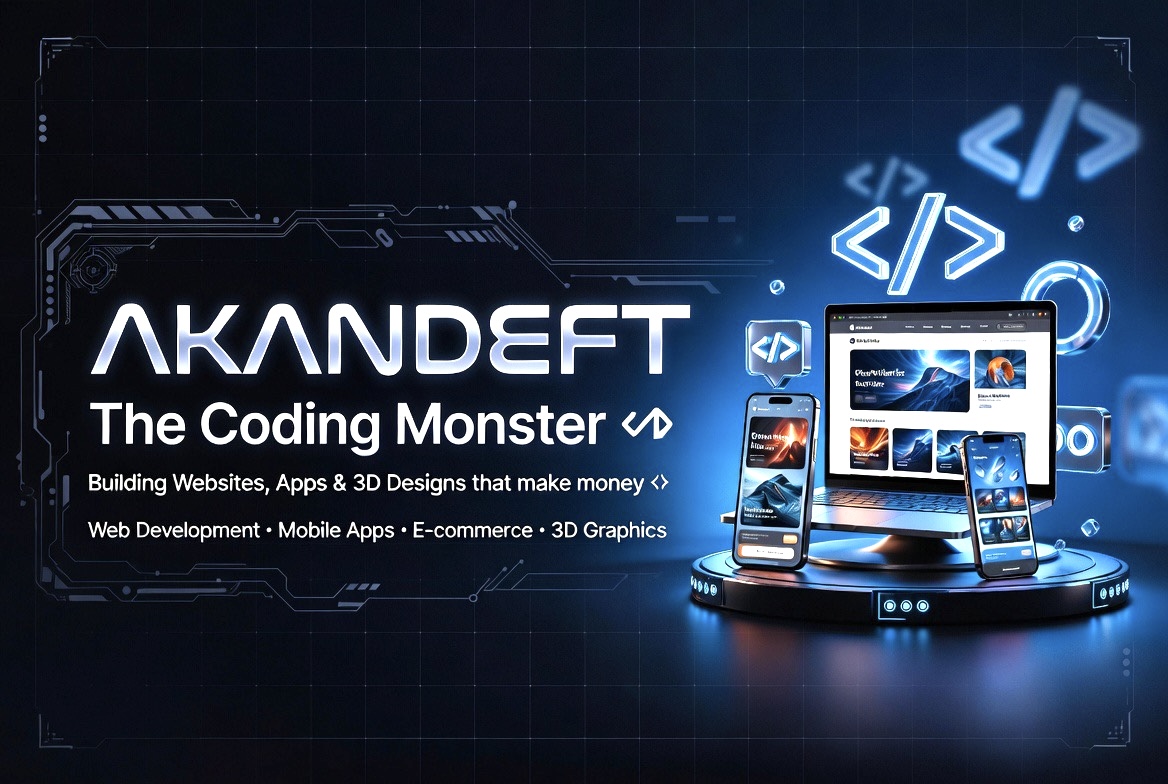 AKANDEFT – The Coding Monster: websites, apps and 3D designs