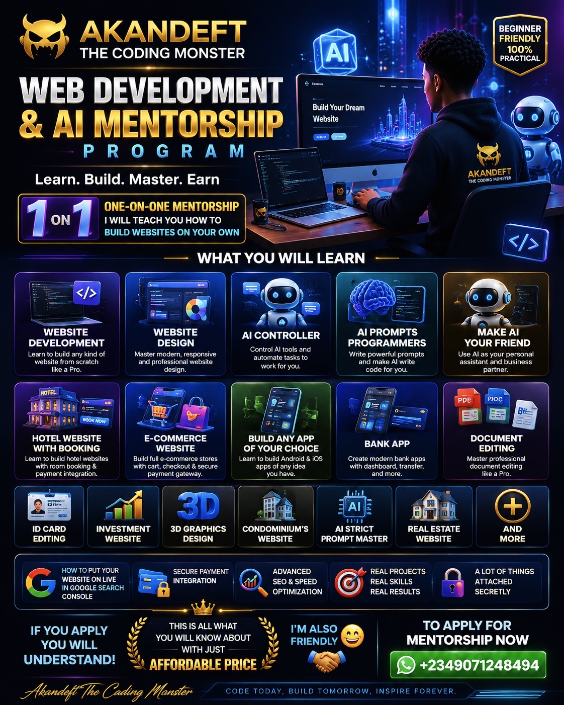 AKANDEFT web development and AI mentorship programme